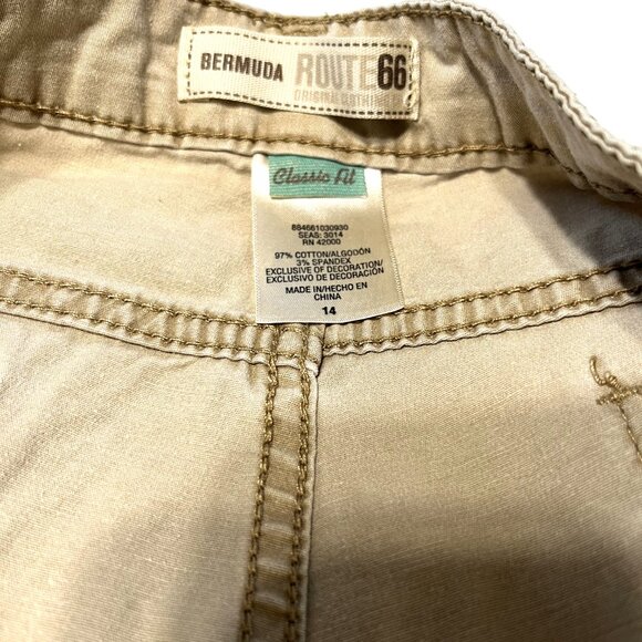 Bermuda Route 66 Tan Short Size 14 - Picture 3 of 3